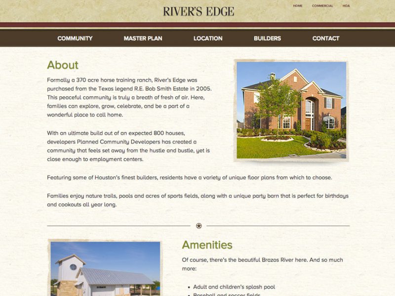 Secondary Page for River's Edge