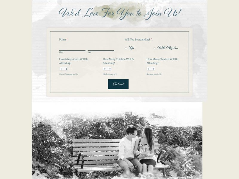 Jen + Brian RSvP Section