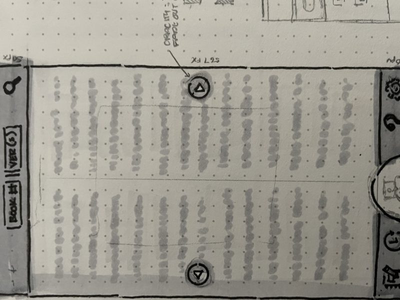 Hand-drawn Wireframe of Mobile App