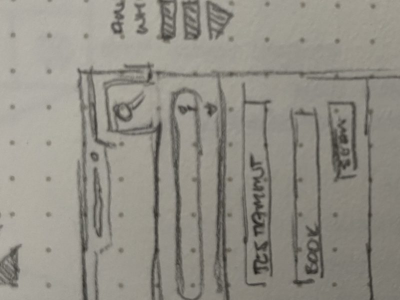 Hand-drawn Wireframe of App