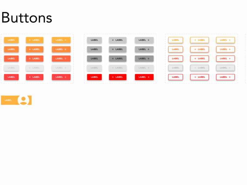 Design System Library Buttons Components