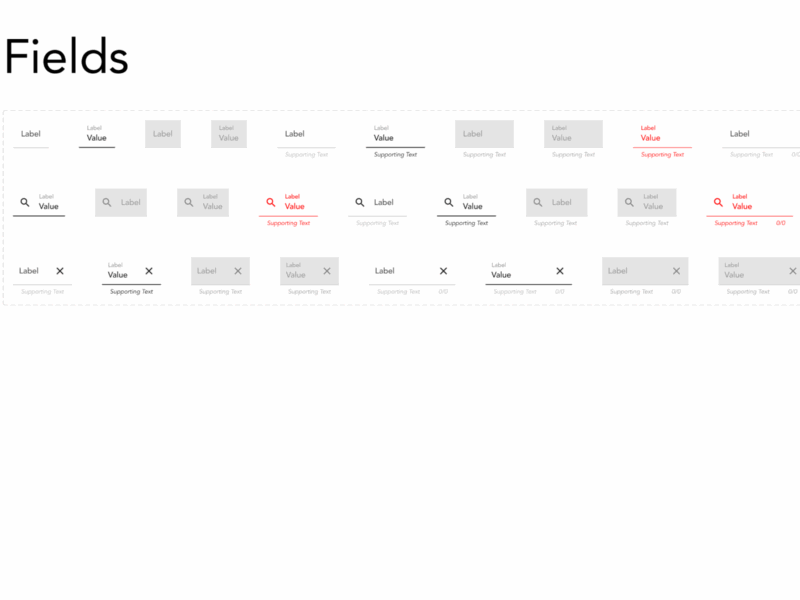 Design System Library Fields Components