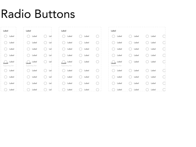 Design System Library Radio Buttons Components