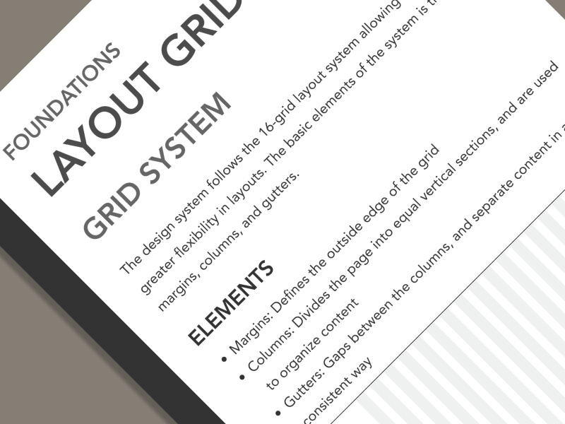 Design System Layout Grid Standards