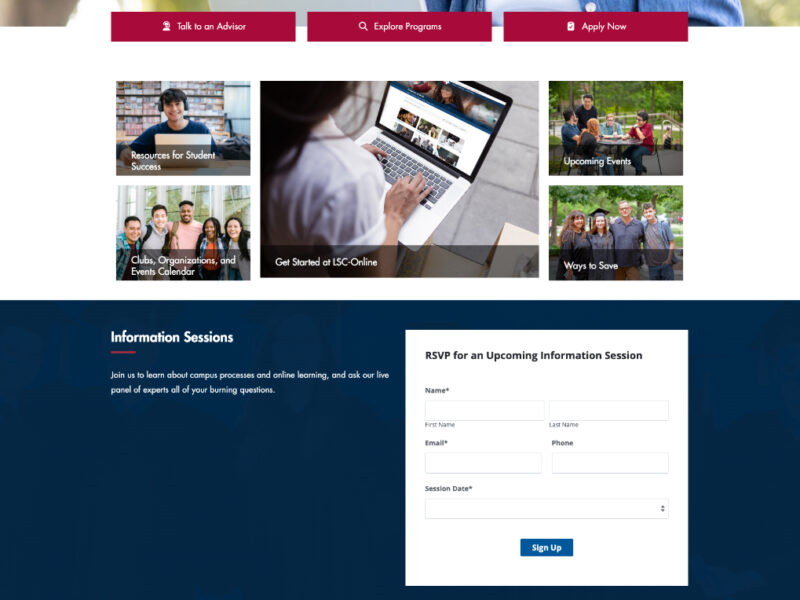 Lone Star College - Online - Trending and Information Sessions Sections