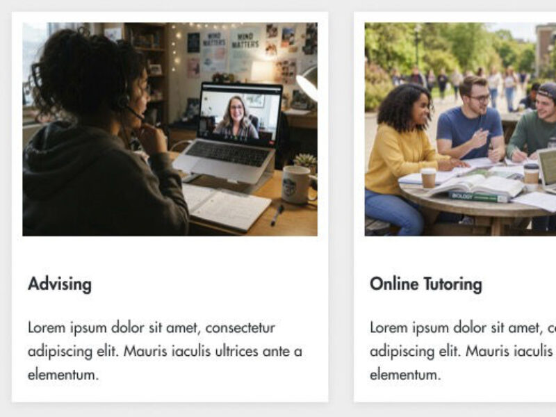 Lone Star College - Online - Student Life Section Layout - Desktop