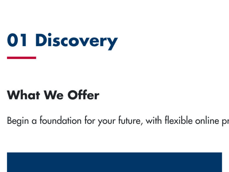 Lone Star College - Online - Discovery Section Layout - Mobile