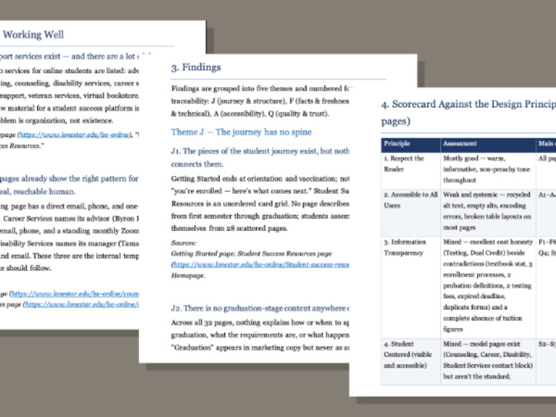 Documentation - Content Audit